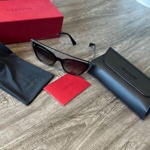 Valentino Black Cat-Eye Sunglasses